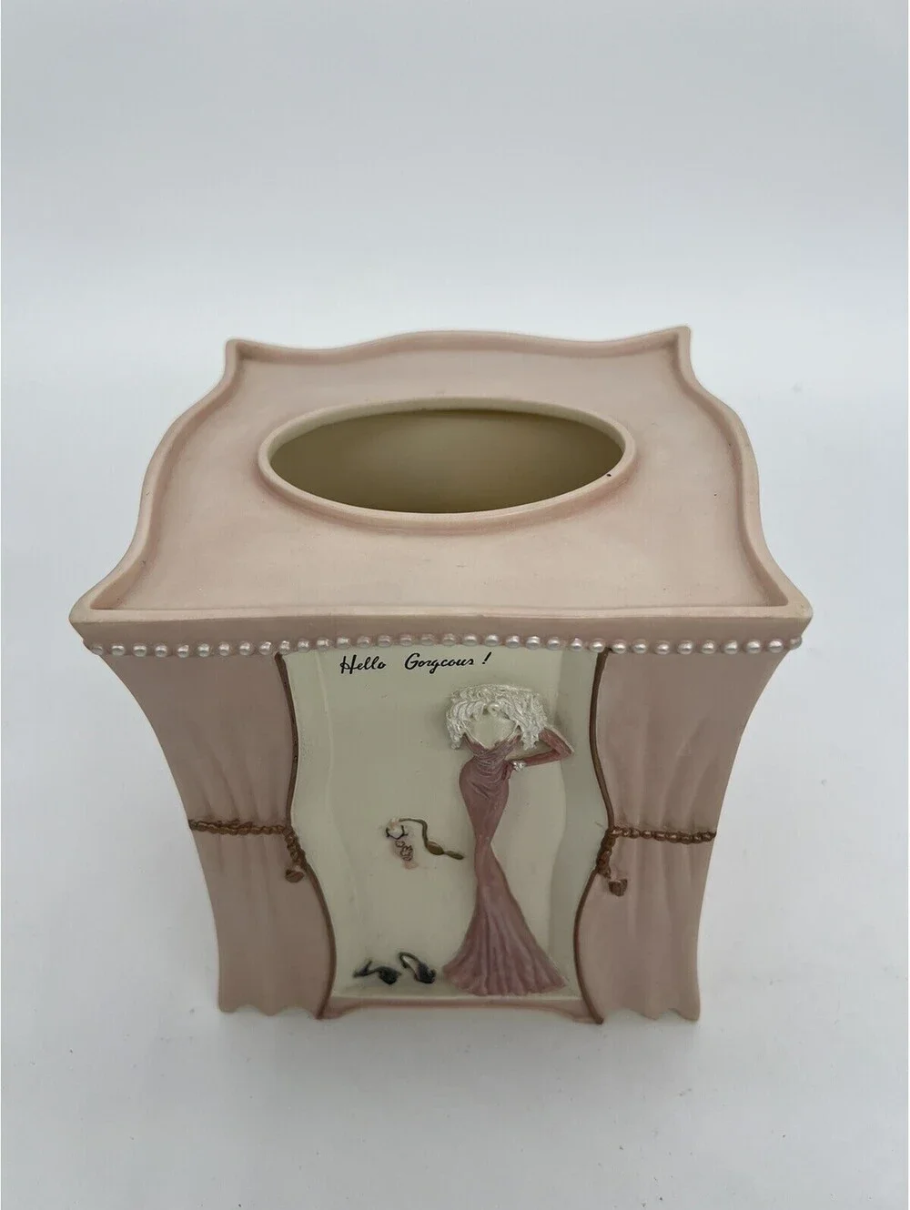 Blush Pink Tissue Box Cover Couture Style